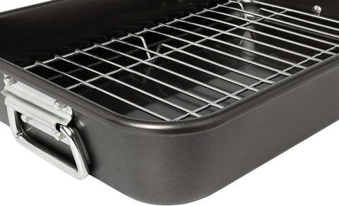 VANKUTL Roasting Pan sturdy handles for safe moving.