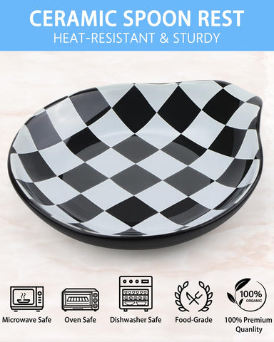 The 5-inch VanlonPro spoon rest catches drips on stovetops for a cleaner surface.