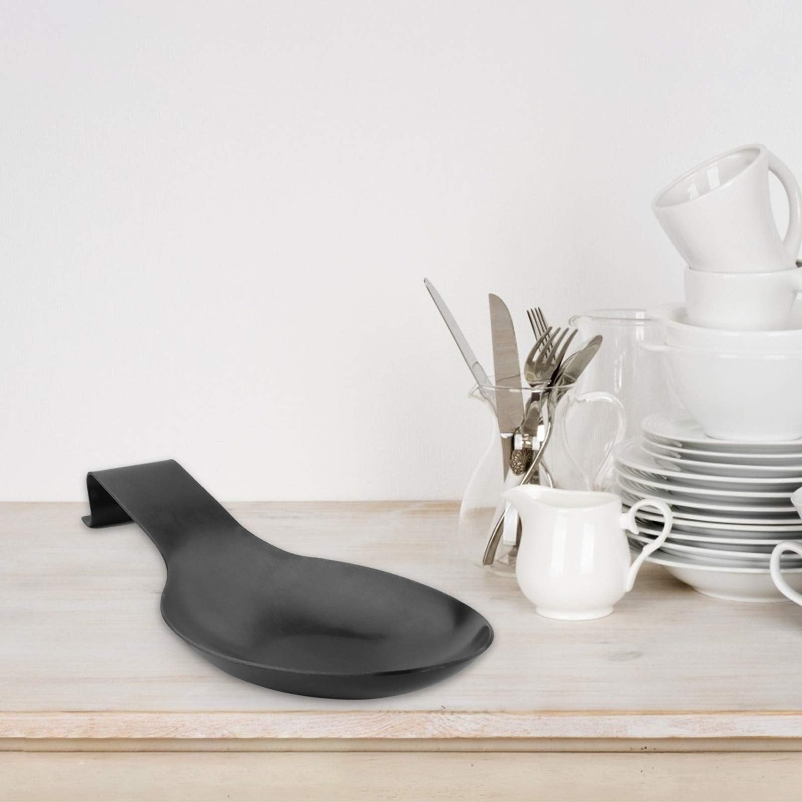 VanlonPro matte brushed finish spoon rest complements many countertops