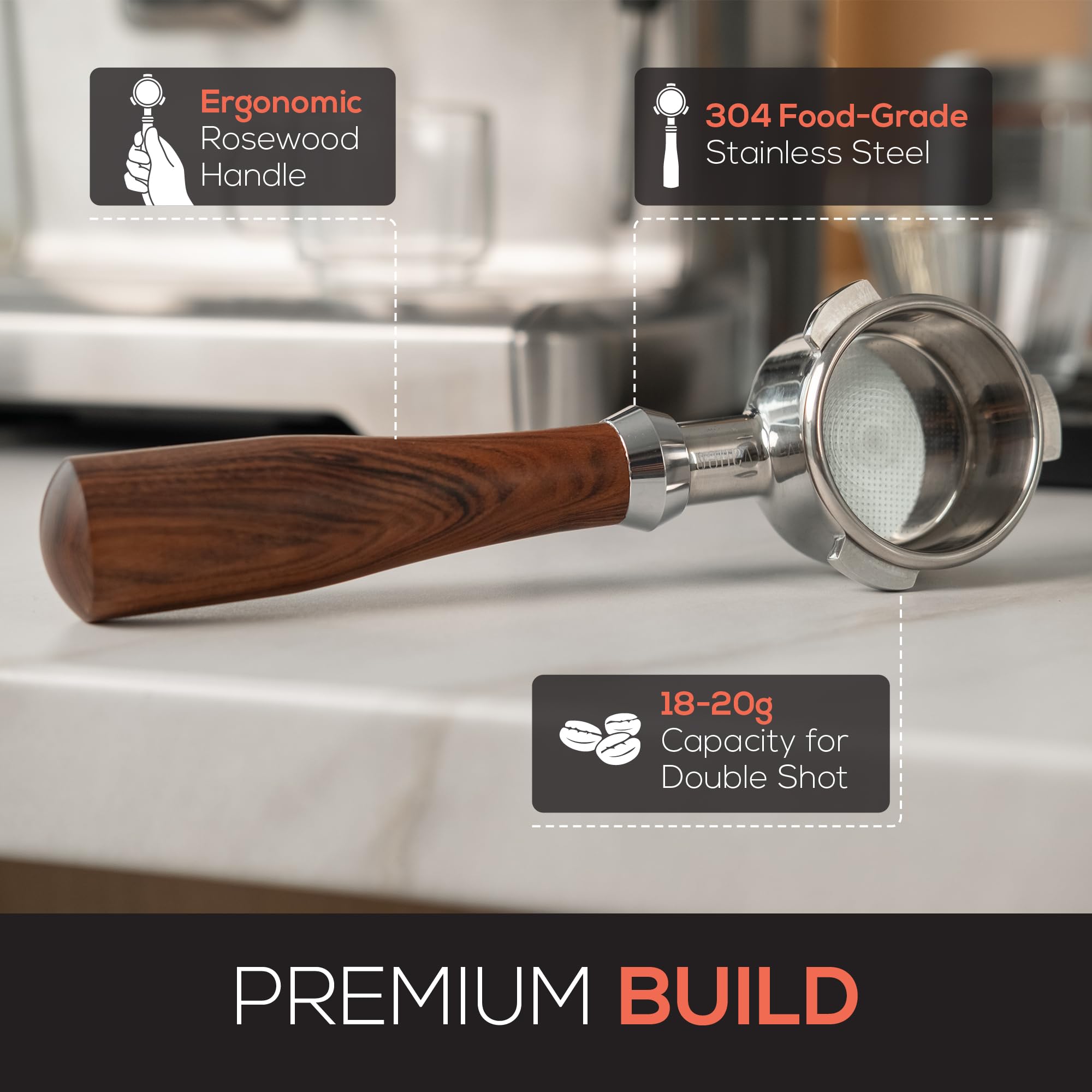 Vaneo 54mm fit demonstrates compatibility with Breville and Sage machines.