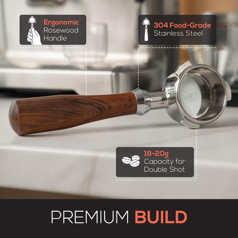 Vaneo 54mm fit demonstrates compatibility with Breville and Sage machines.