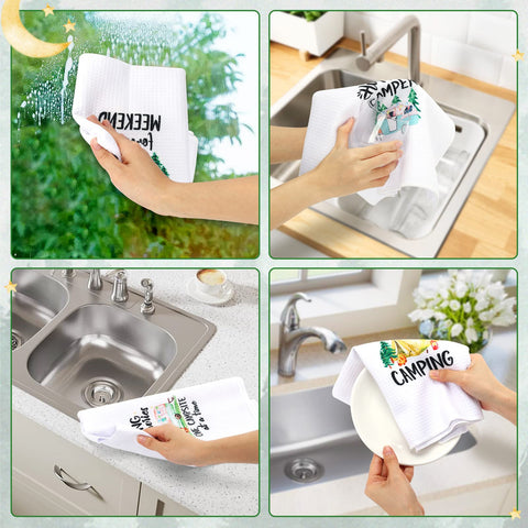 Vansolinne novelty camping towels make practical gifts for campers.