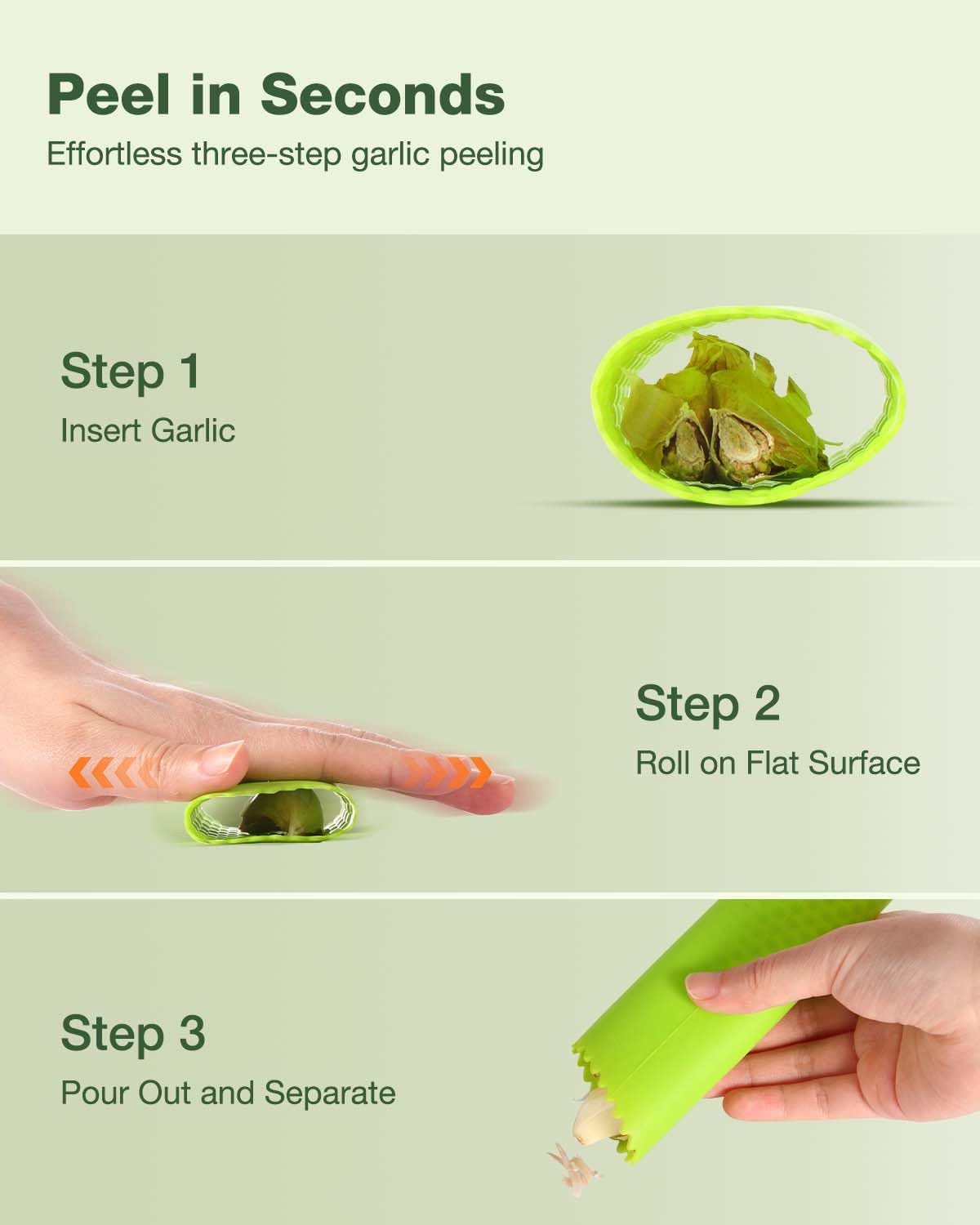 Vantic rocker action enables easy mincing with back-and-forth motion garlic.