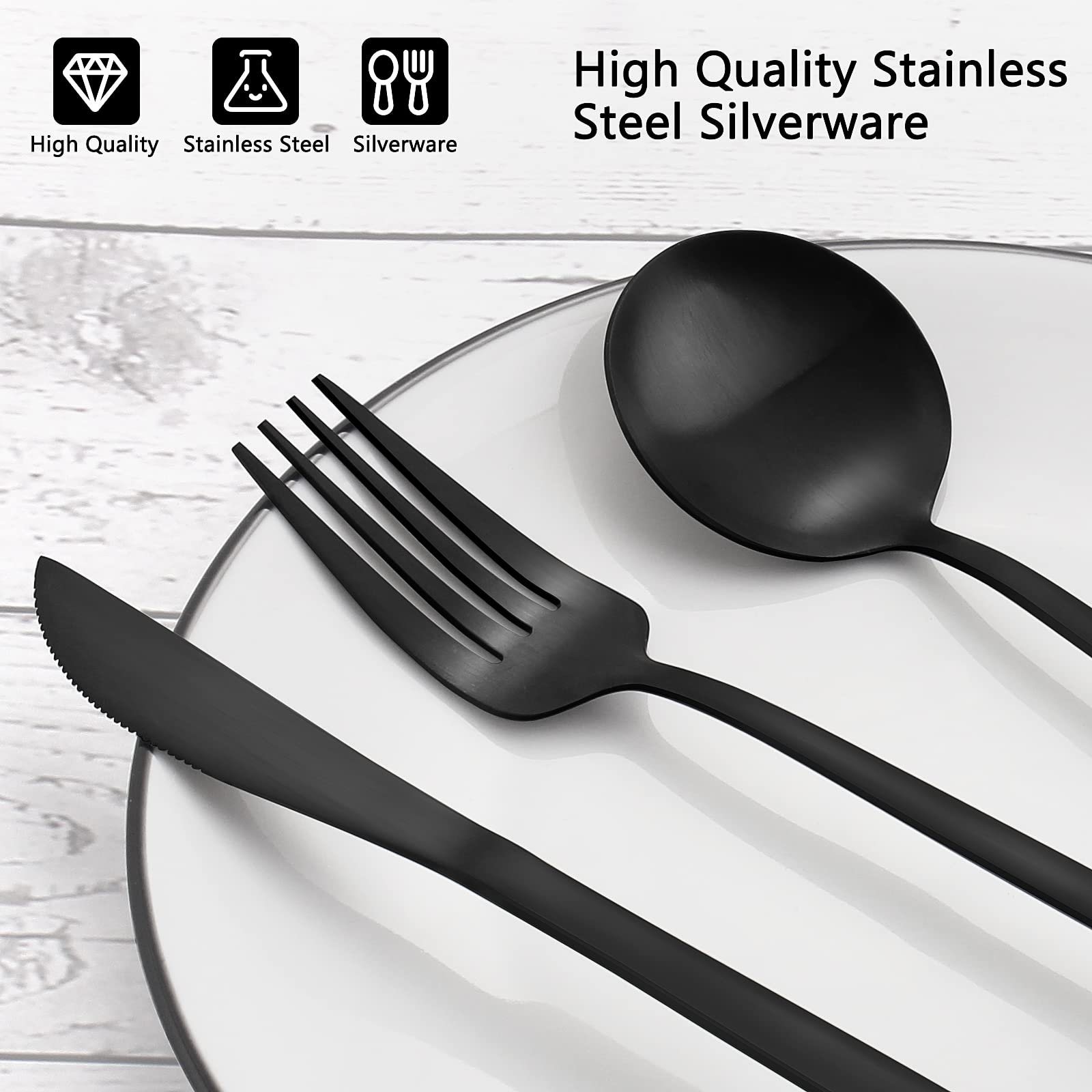 VANVRO dishwasher-safe silverware, hassle-free kitchen cleanup