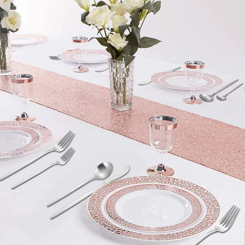VANVRO matte silverware set service for 4 arrangement ready for family meals