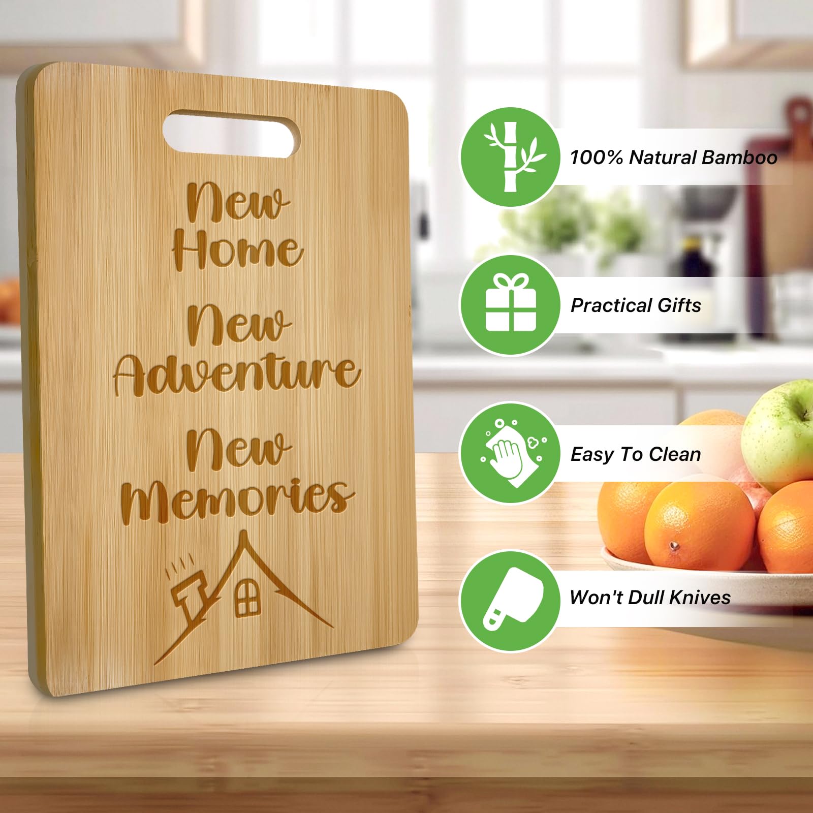Vanzard bamboo cutting board smooth surface supports safe, splinter-free chopping.