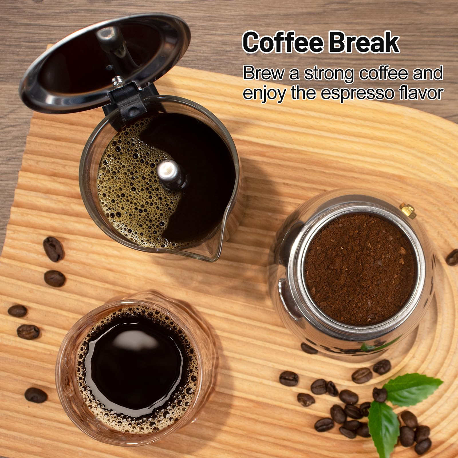 Vaolvpant 4 Cup glass moka pot easy cleaning after use.