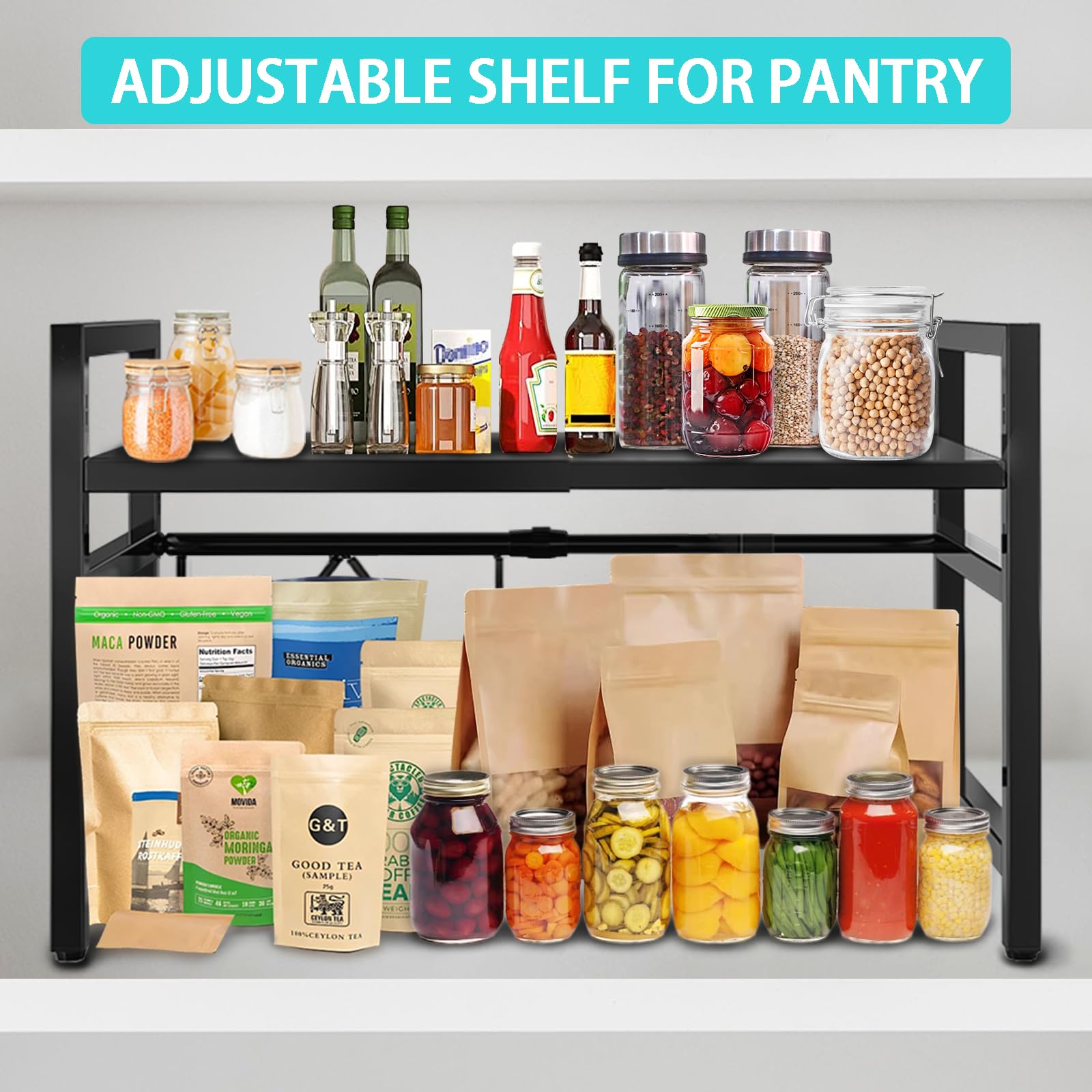 Vaphayva kitchen shelf stand boosts vertical storage in small spaces