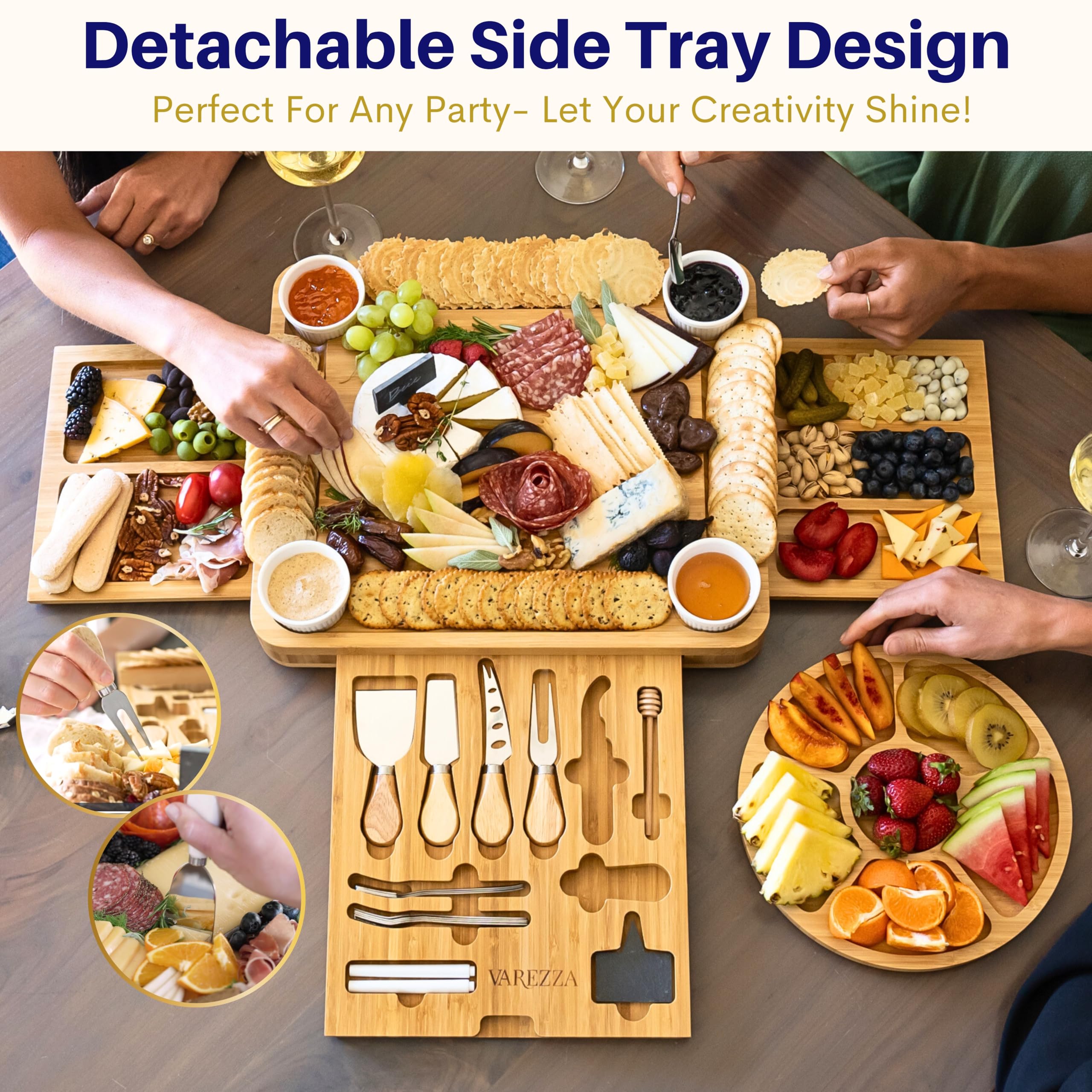 VAREZZA charcuterie accessories kit with knife and picks for effortless presentation