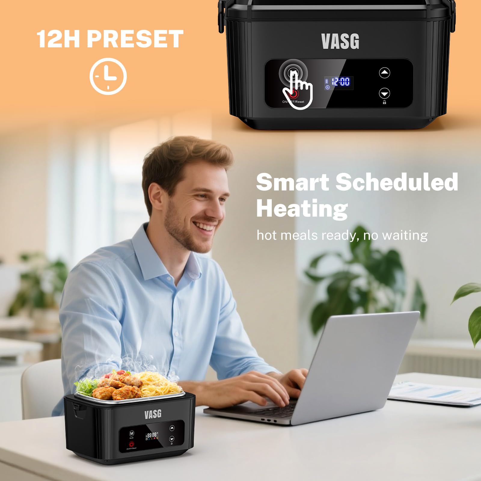 VASG complete set includes charger, cable, utensils, and insulated bag