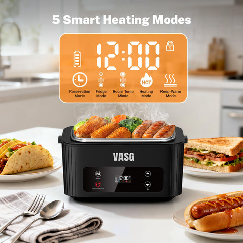 VASG 1.2L container ready to hold two sandwiches and sides