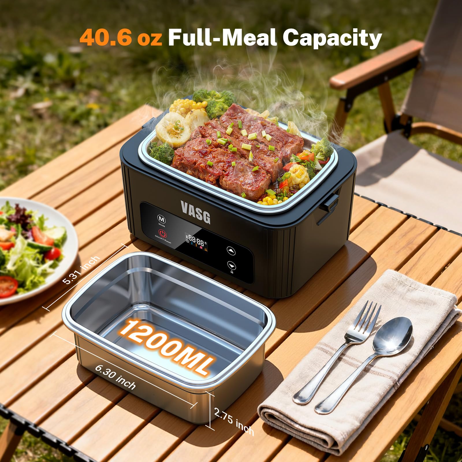 VASG leak-resistant BPA-free lid with silicone seal for safe use