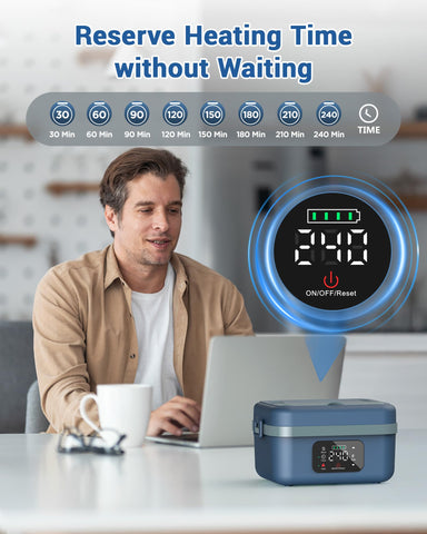 VASG battery-powered warmer provides up to two hours of heat.