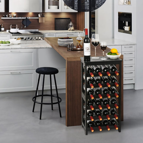 VASMIA bamboo construction wine rack highlighting eco-friendly material