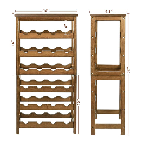 VASMIA bamboo storage unit for kitchen or bar adds eco-friendly organization.