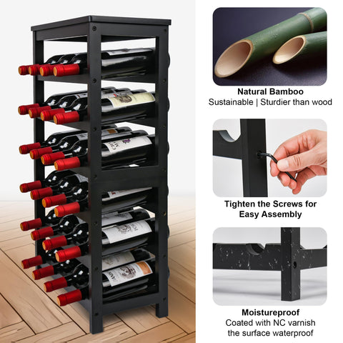 VASMIA easy-assembly wine rack with included hardware