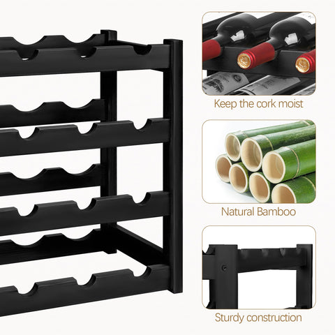 VASMIA wine rack 16-bottle capacity keeps your collection organized.