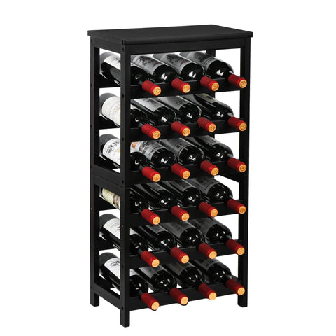 VASMIA 6-tier floor-display wine rack showing organized bottles