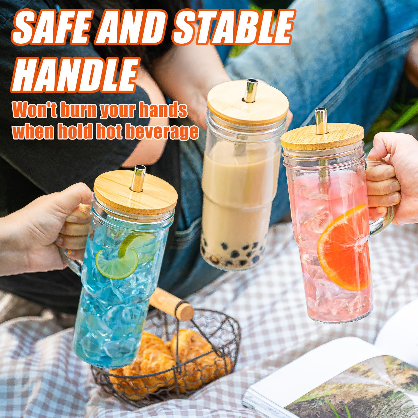 Cup-holder friendly 24oz size for commuting and travel.