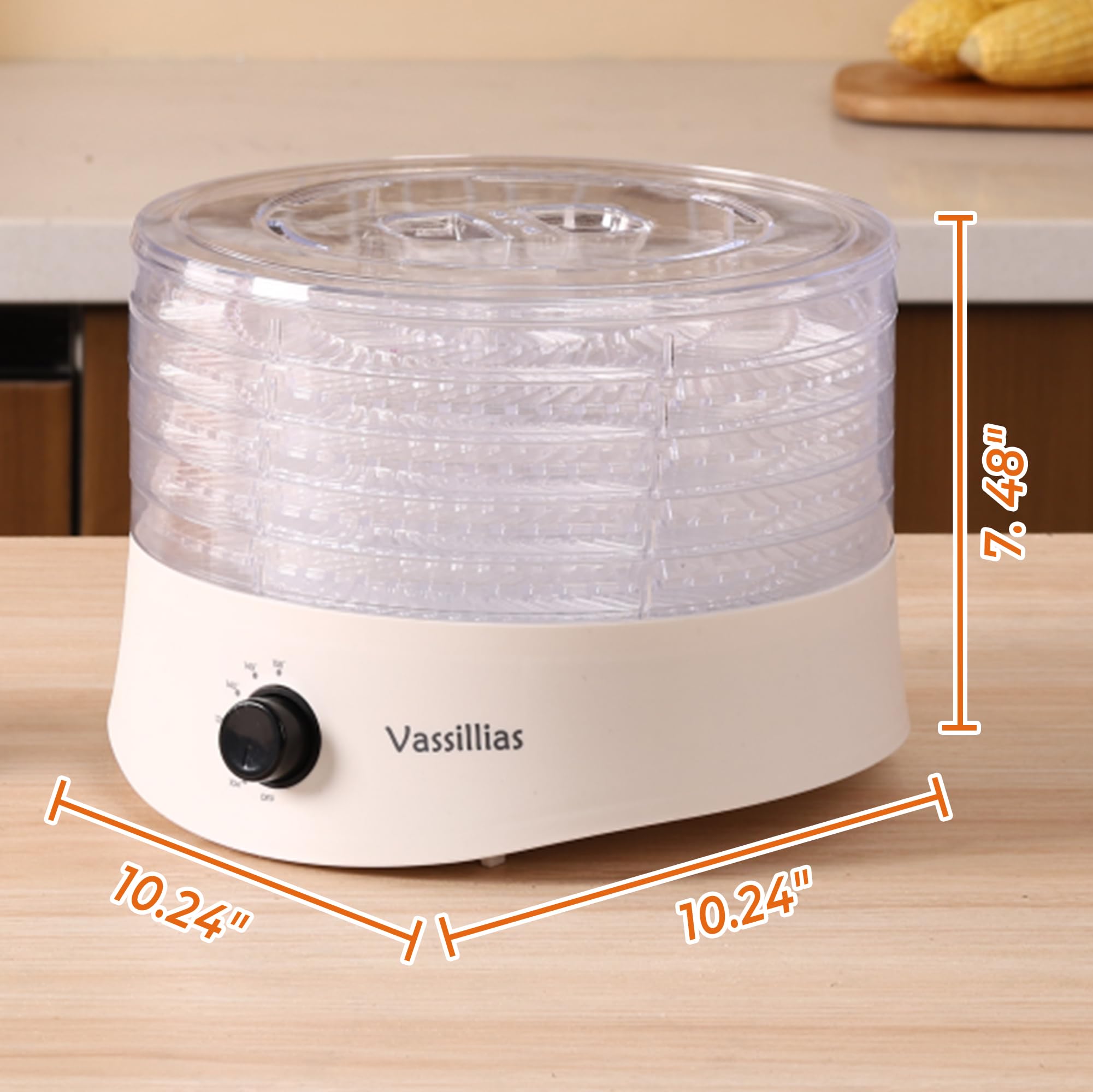 Vassillias BPA-free material provides safe food drying without worry.
