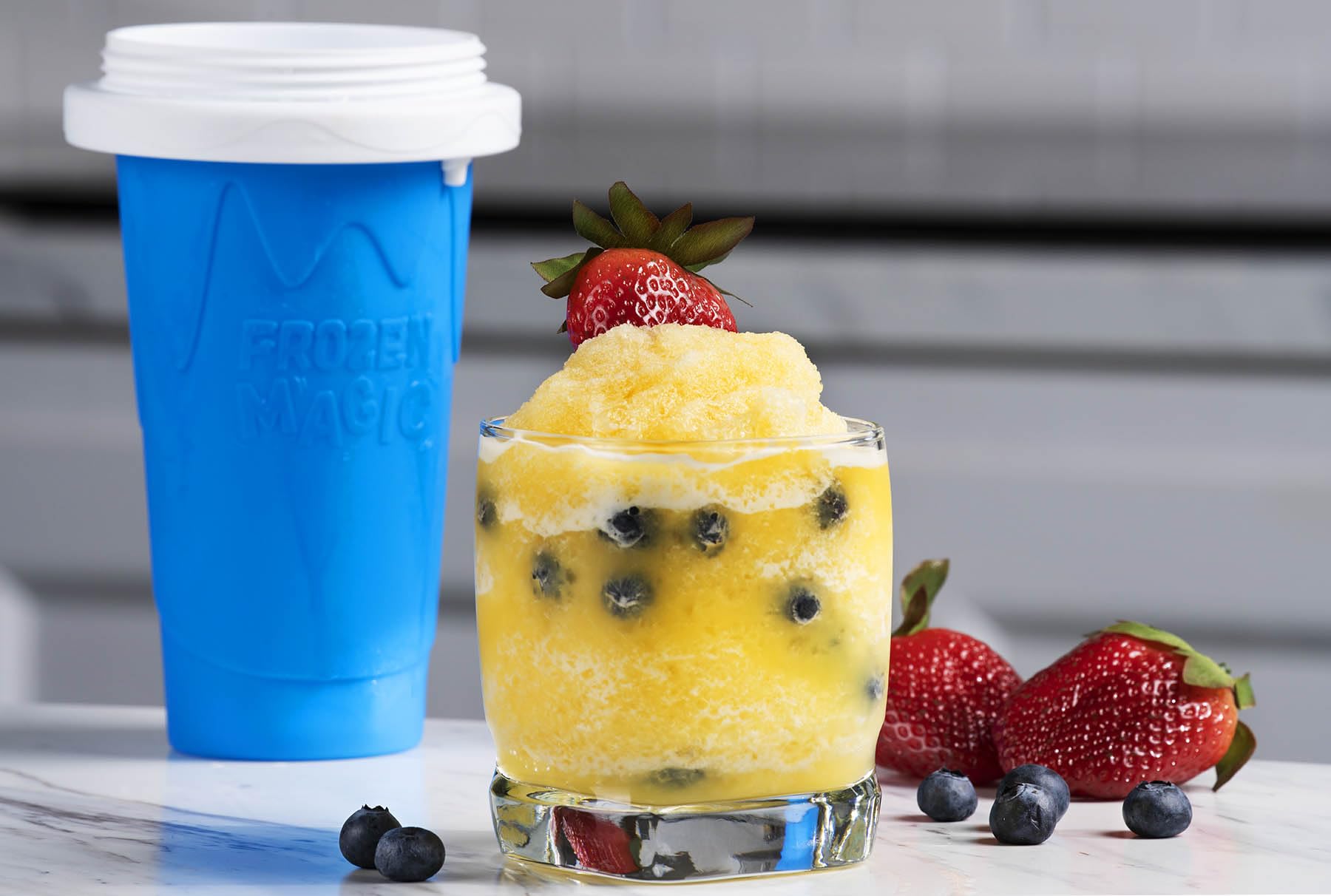 VAT19 Slushy Maker 11 oz cup for single servings and flavor preservation.