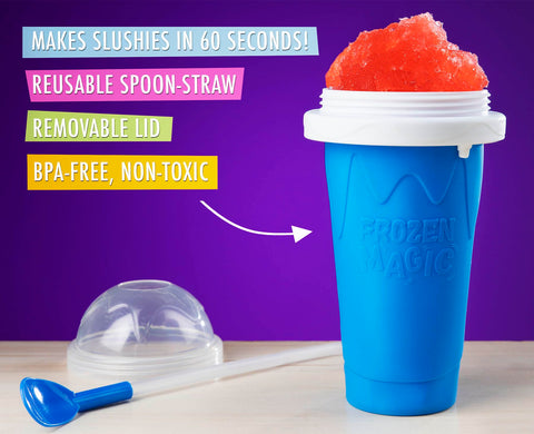 VAT19 Slushy Maker spoon-straw for easy sipping and scooping.