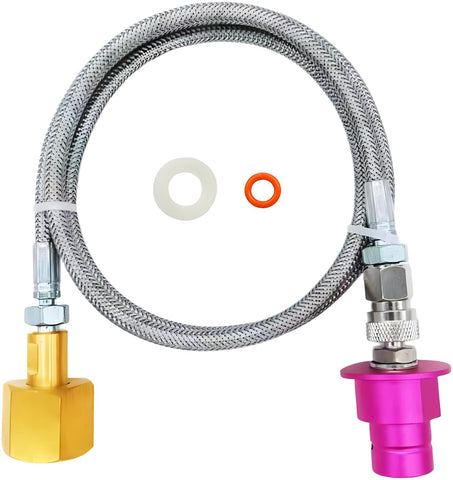 VaVoger Soda Terra adapter hose connection to Terra DUO for external CO2 supply.