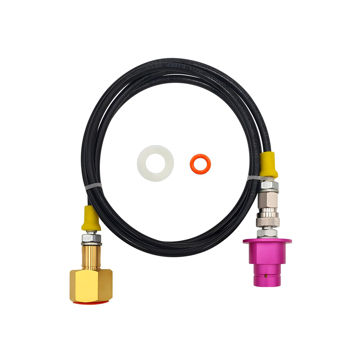 VaVoger Soda Terra adapter 60inch hose showing flexible external CO2 connection.