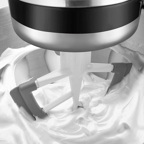 Vaxaape beater featuring easy scraping and mess reduction during mixing