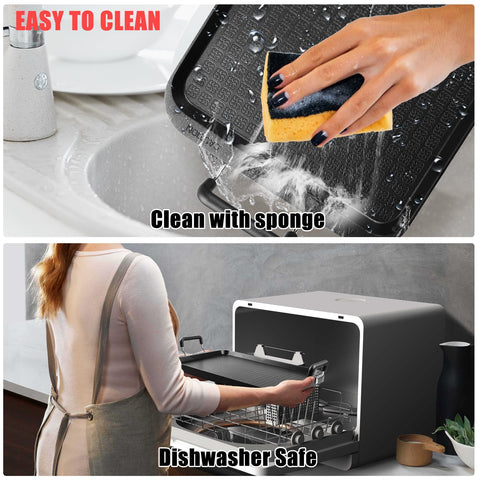 Vayepro griddle surface is dishwasher safe for quick cleanup