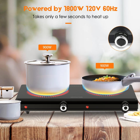 Vayepro infrared double burner portable design ideal for camping.