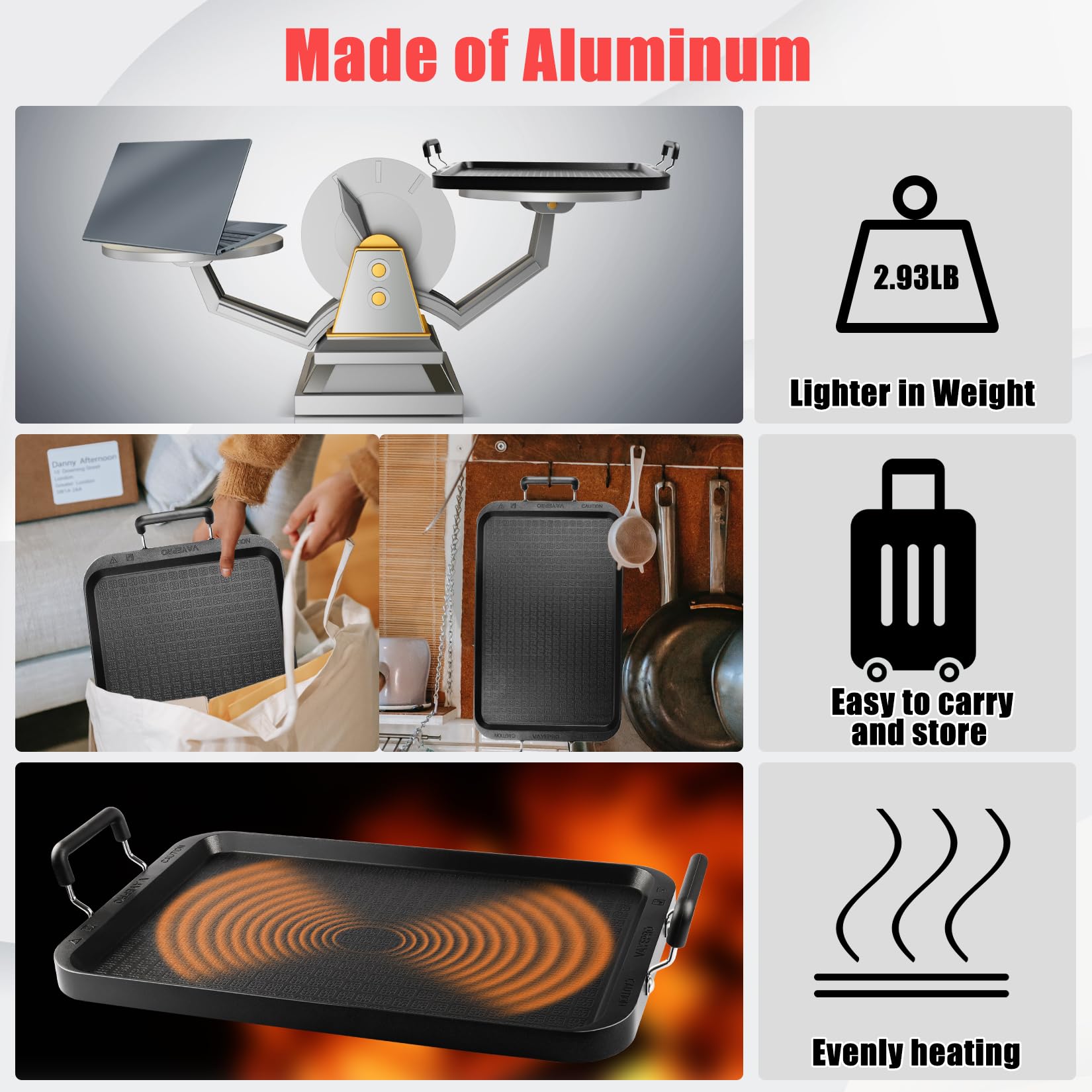 Vayepro nonstick surface close-up shows easy release and quick cleanup.