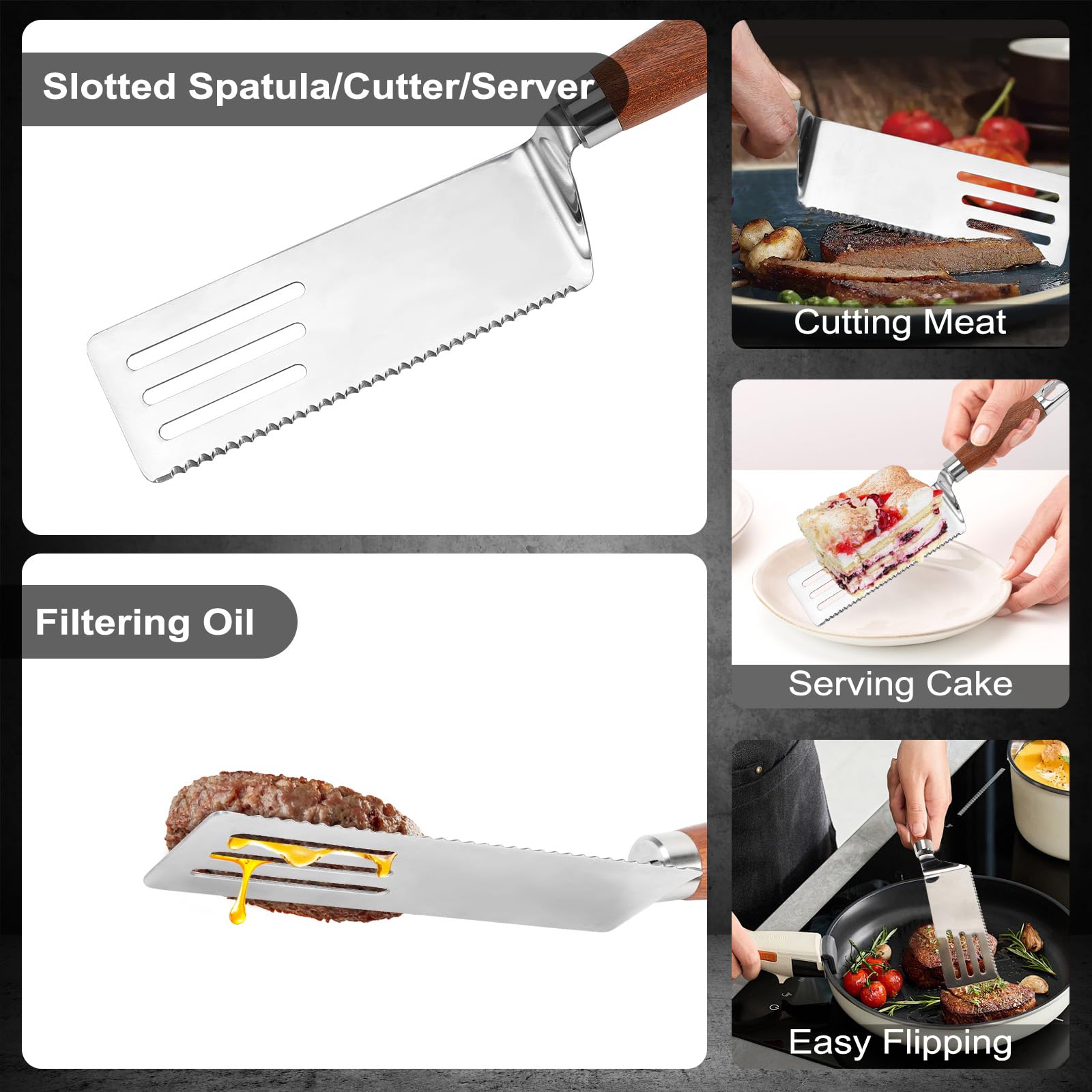 Vayvnt griddle scraper cleans cast iron surfaces after cooking.