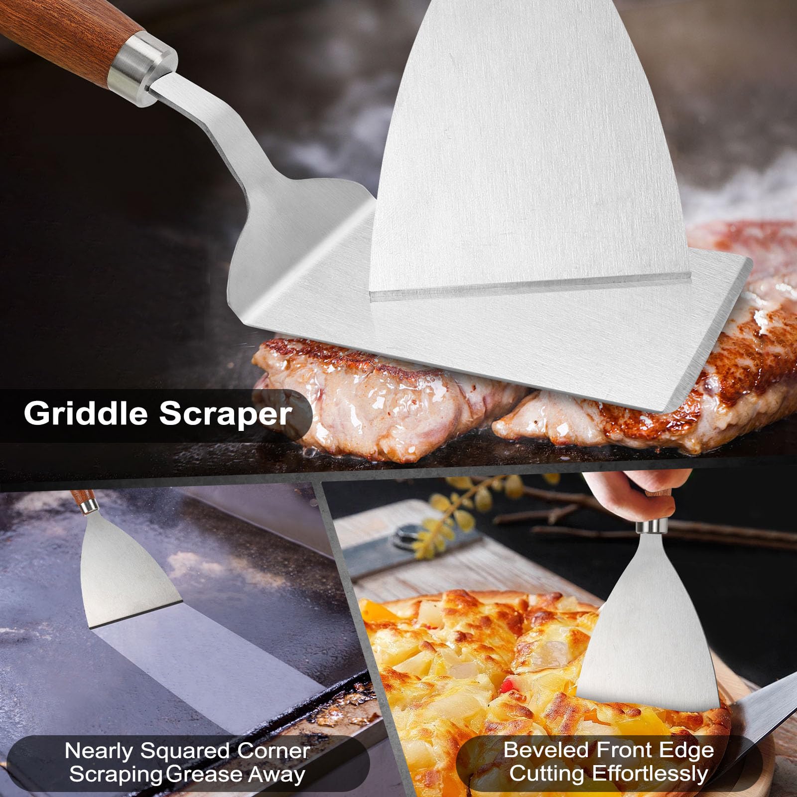 Vayvnt wooden-handle spatula stays cool and comfortable during use.
