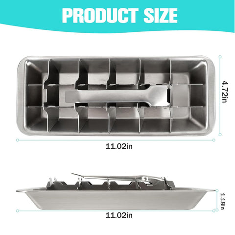VBQFDPH stainless steel ice tray with easy release lever for quick ice.