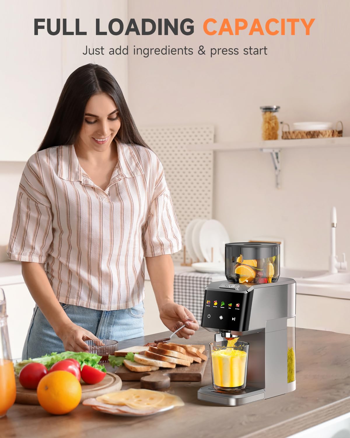 VCK high-yield juicing supports leafy greens, citrus, and root vegetables