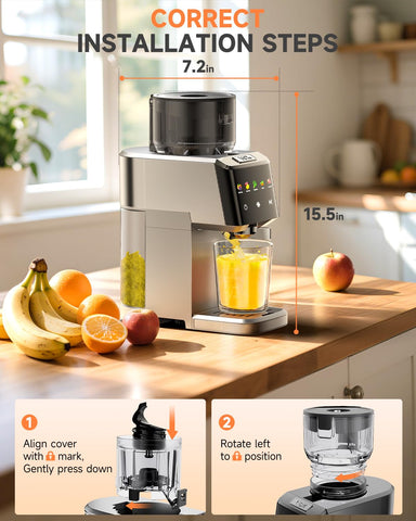 VCK quiet operation reduces noise during juicing for cleaner mornings