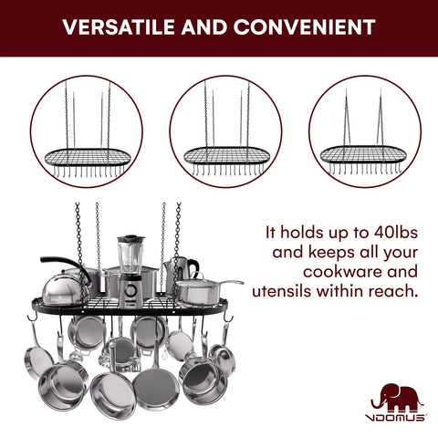 Vdomus heavy-duty iron construction supports daily kitchen use