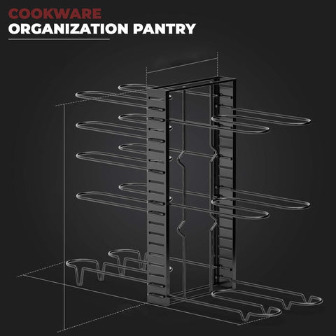 Vdomus pot rack organizer lid holder keeping lids within easy reach