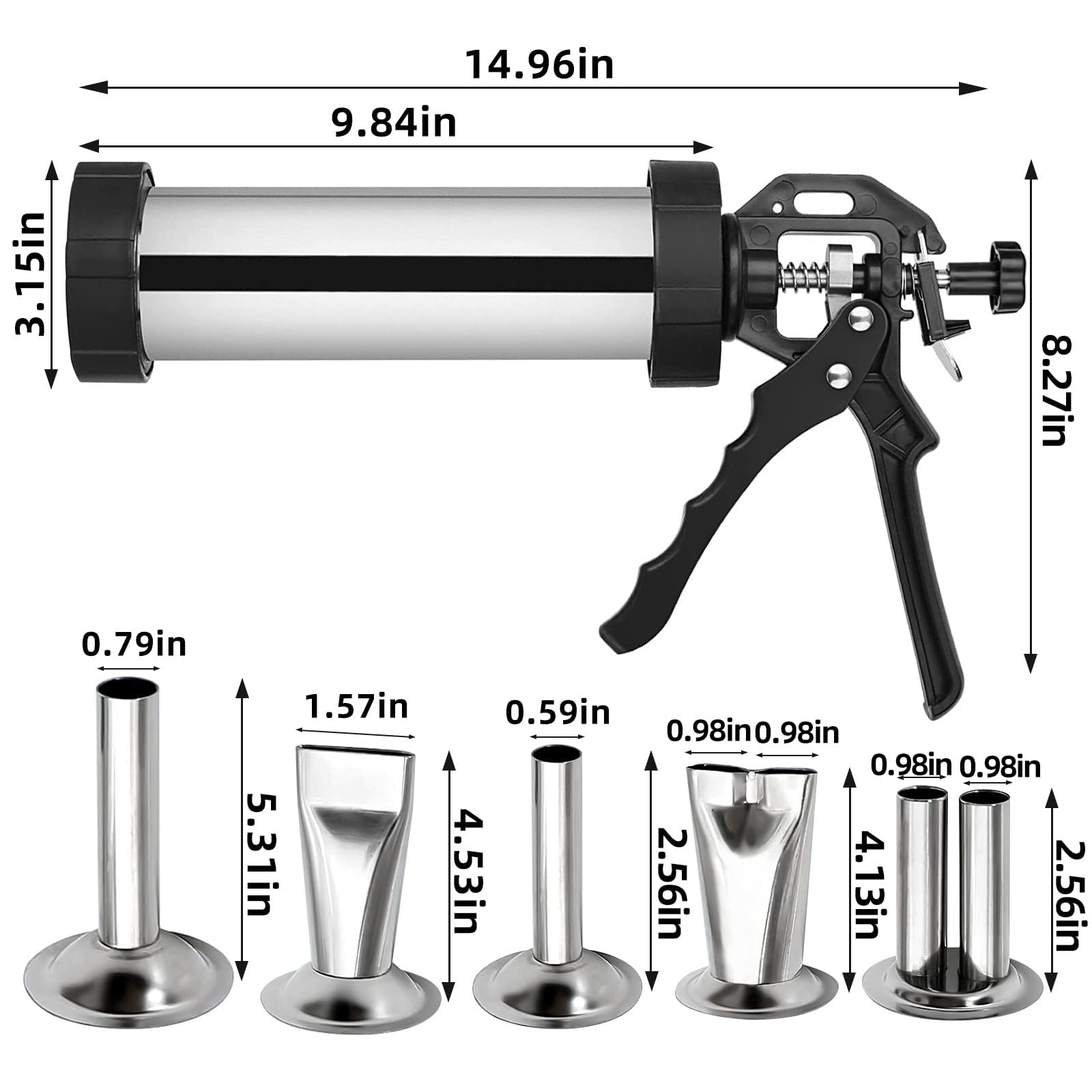 Vdsfand Jerky Gun round nozzle shapes perfect rounds for bite-sized treats.