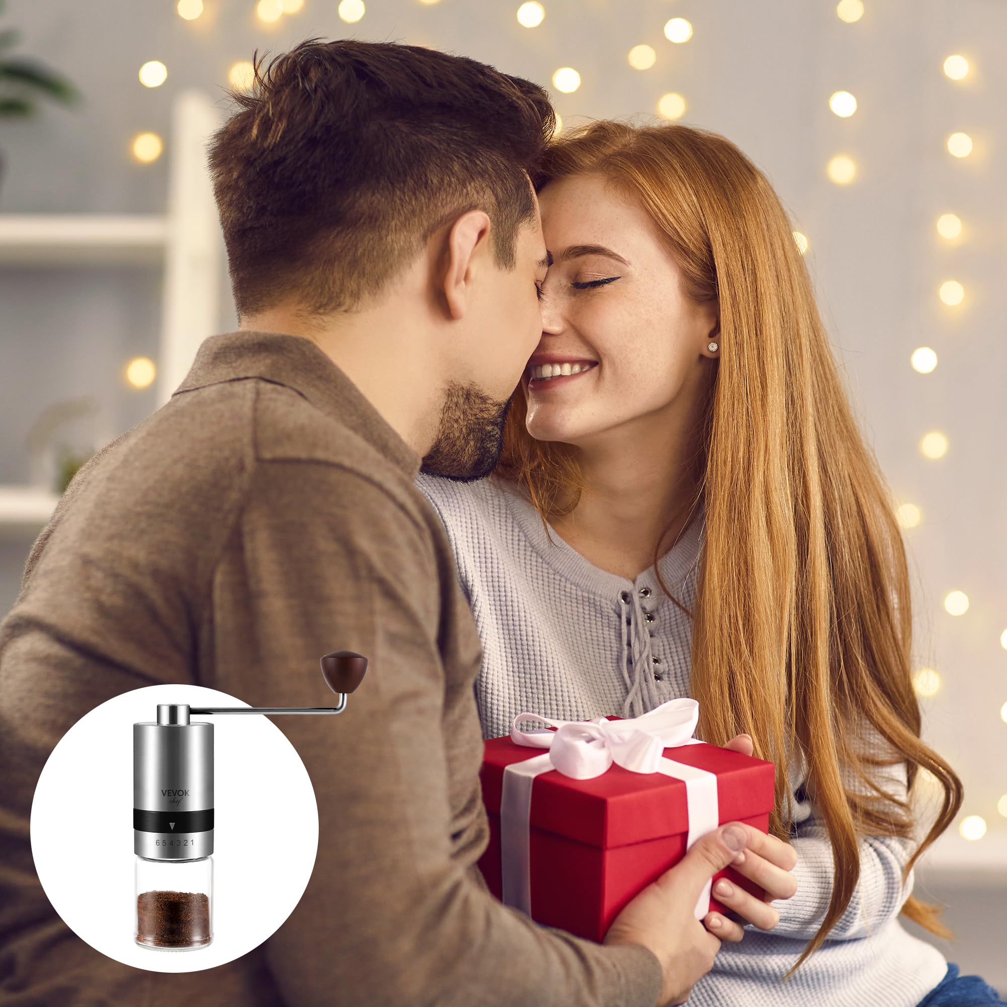 Compact 6-inch tall VEVOK CHEF grinder fits in small spaces