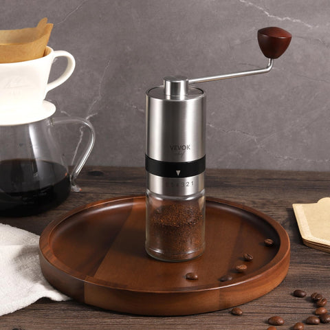 VEVOK CHEF travel-friendly coffee grinder in a backpack