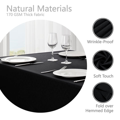 Veblandy rectangle tablecloth on dining table for elegant meals with easy care