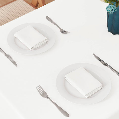 Veblandy rectangle tablecloth with waterproof coating protects surfaces during spills.