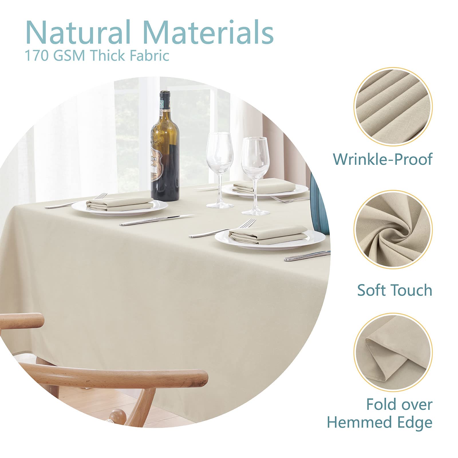 Veblandy stain-resistant table cover keeps surfaces clean during meals