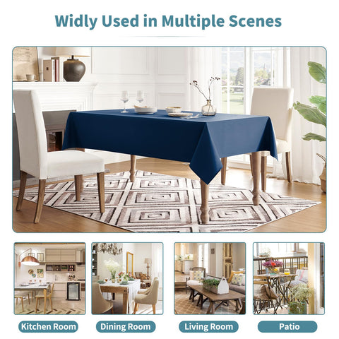 Veblandy 52x70 tablecloth covering a rectangular table neatly.