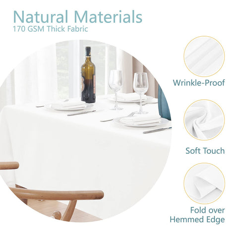 Veblandy tablecloth wrinkle-resistant for neat tables.