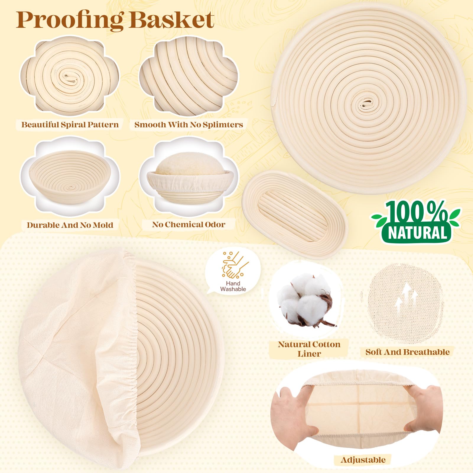 VEDALIO dough whisk for quick, even blending