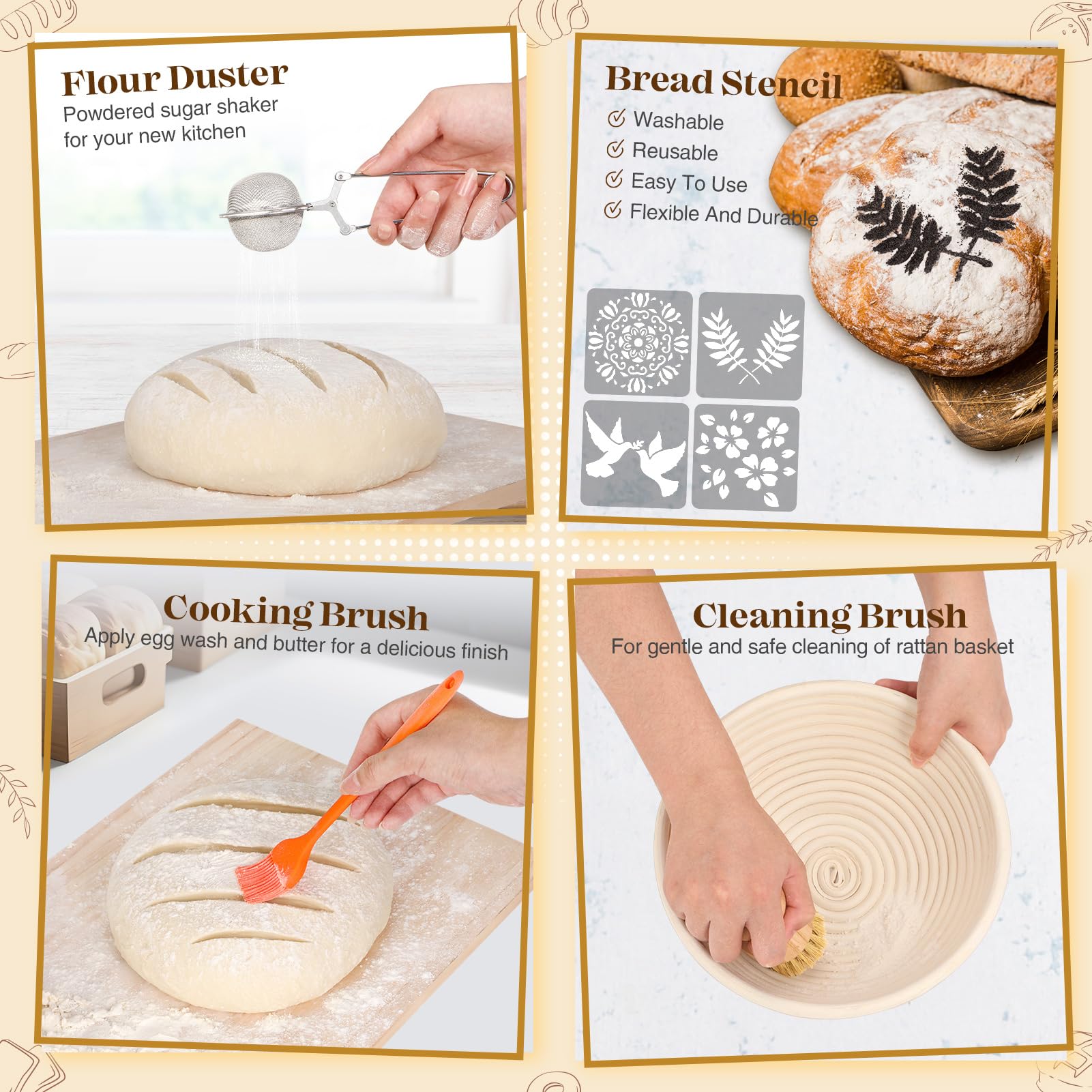 VEDALIO sourdough starter jar keeps your starter organized and active.