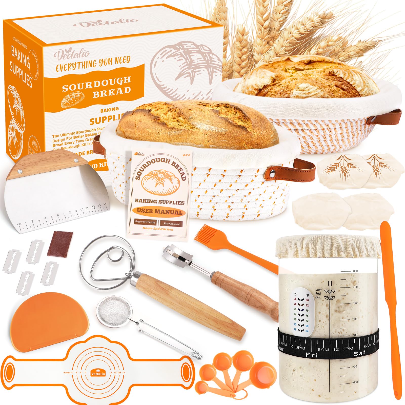 VEDALIO user manual with step-by-step guidance for sourdough baking